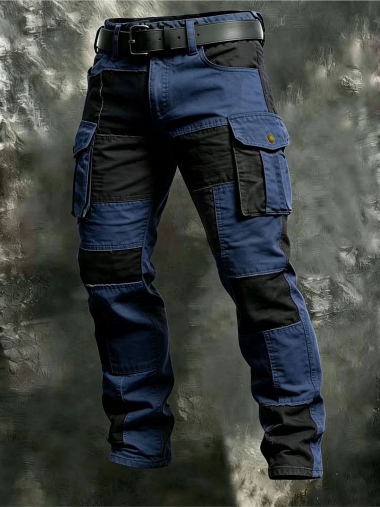 Cotton Men Cargo Pants Khaki C - Joggers Pants review and price