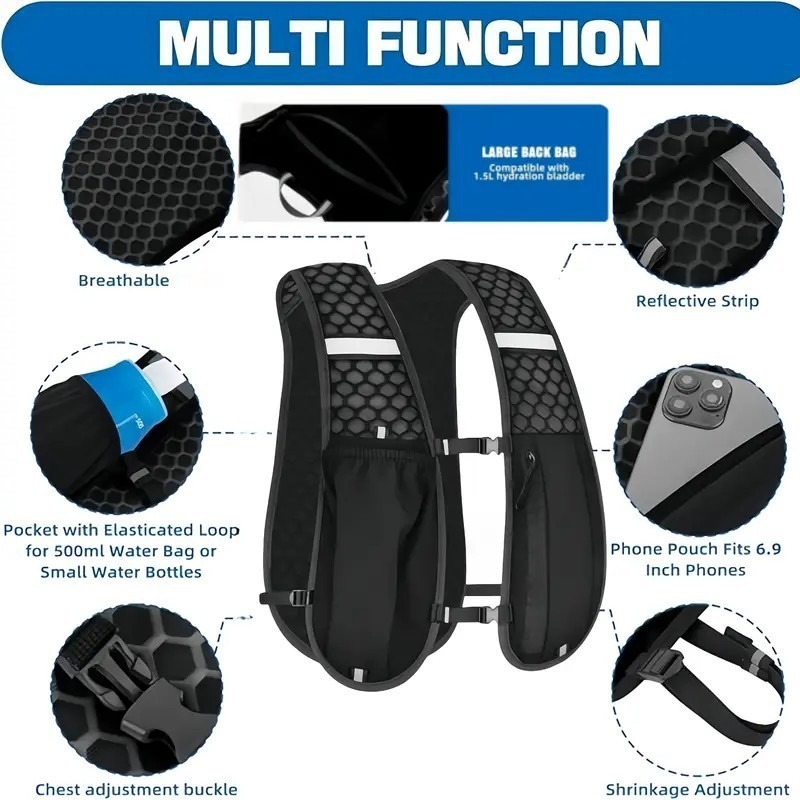 1-4PCS Outdoor Lightweight Hik - Hydration Vest review and price