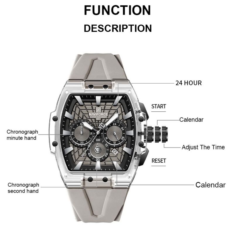 NAVIFORCE Men's 5ATM Waterproo - Running Watch review and price