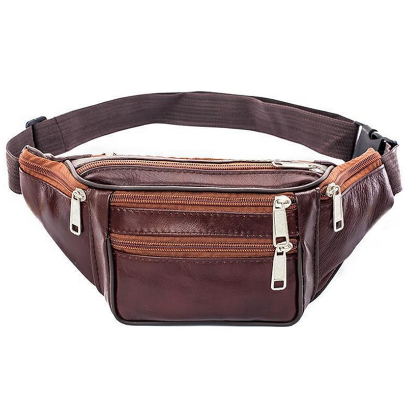 Leather Men Waist Chest Bag Th - Running Belt review and price